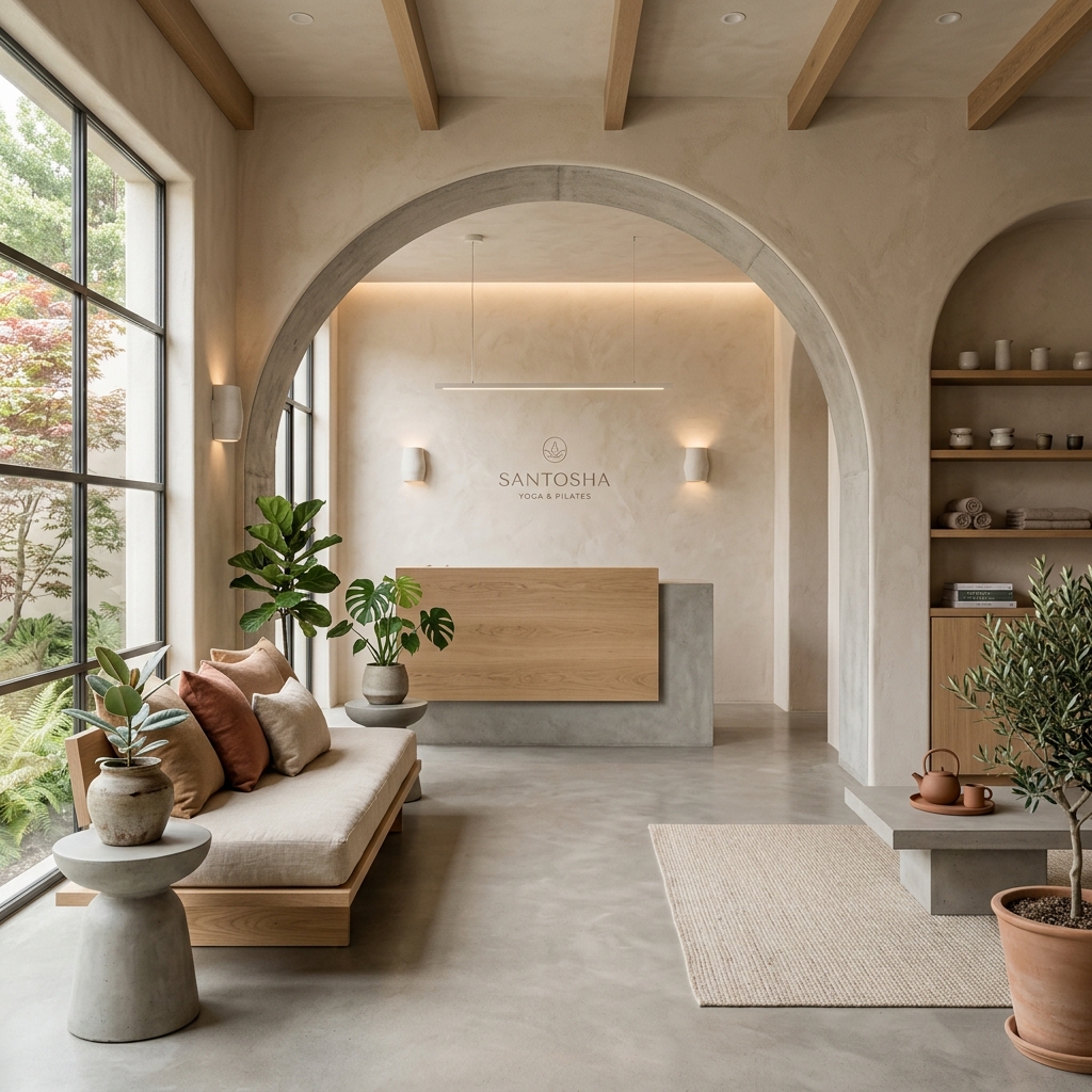 Minimal studio lounge and reception